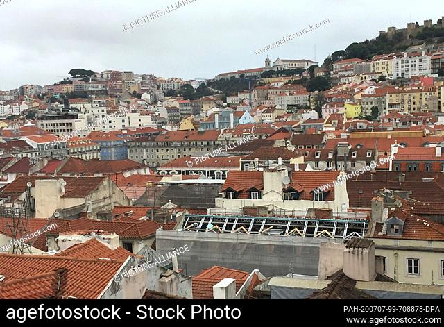 08 August 2019, Portugal, Lissabon: City views Lisbon (Portugal) - View from the Elevador de Santa Justa, also called Elevador do Carmo