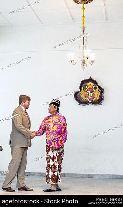King Willem-Alexander and Queen Maxima of The Netherlands at the Kraton Yogyakarta in Yogyakarta, on March 11, 2020, departer at Sri Sultan Hamengku Buwono X...