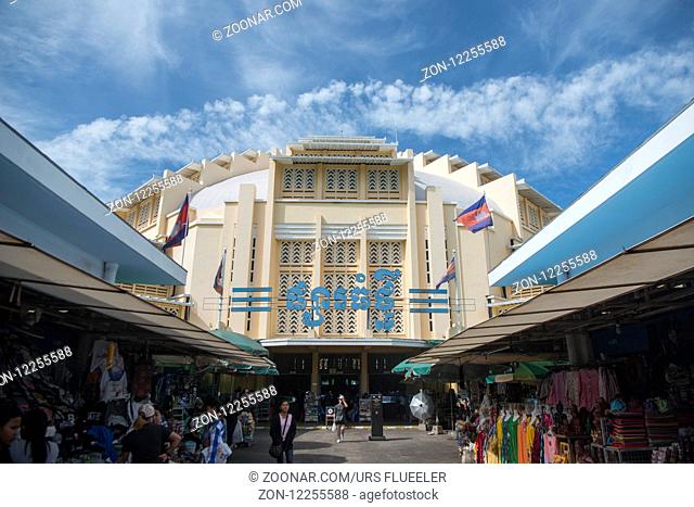 the central market or Psar Thmei market in the city of Phnom Penh of Cambodia. Cambodia, Phnom Penh, November, 2017