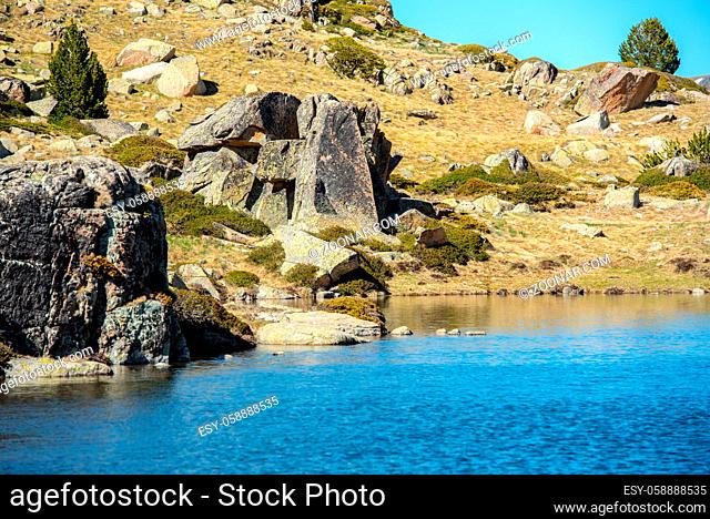 Lake in the circuit of Lake Pessons Grau Roig, Andorra