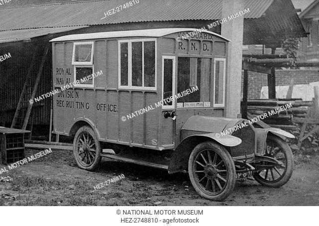 1915 Crossley Royal Naval Division mobile recruiting office. Creator: Unknown