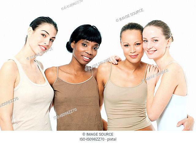 Four young women together