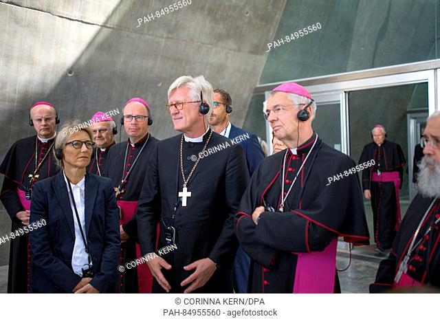 The delegation of the German Evangelical Church (DEK) and the German Bishop Conference (DBK) being led through the Holocaust Museum Yad Vashem in Jerusalem