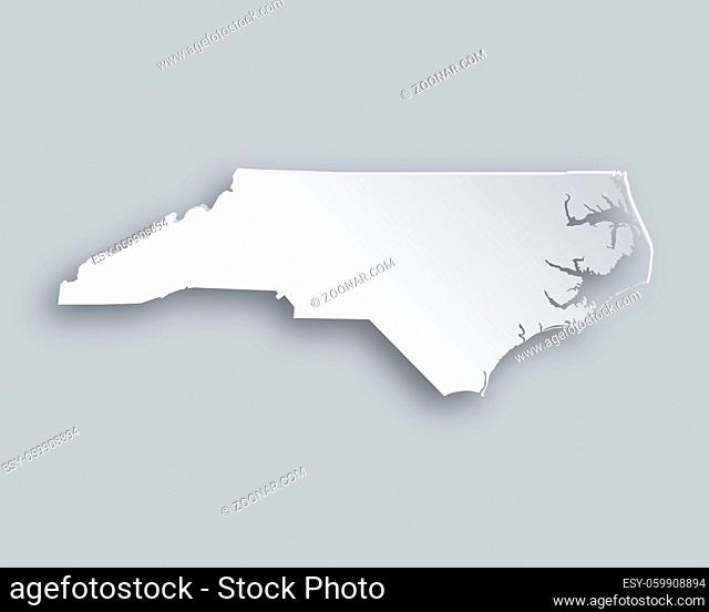 Karte von North Carolina - Map of North Carolina