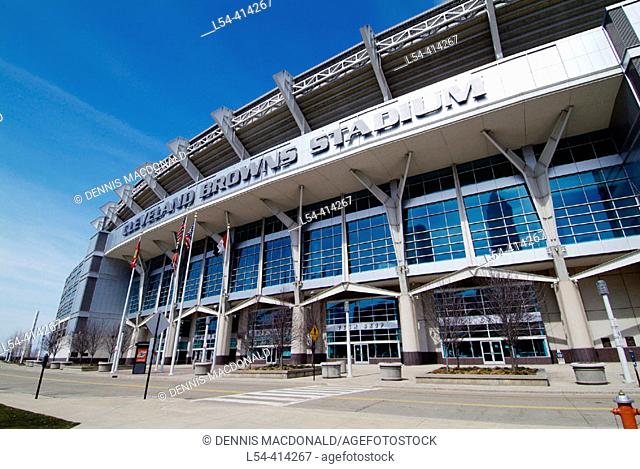Downtown Cleveland Ohio sightseeing landmarks and tourist attractions Cleveland Browns Football Stadium