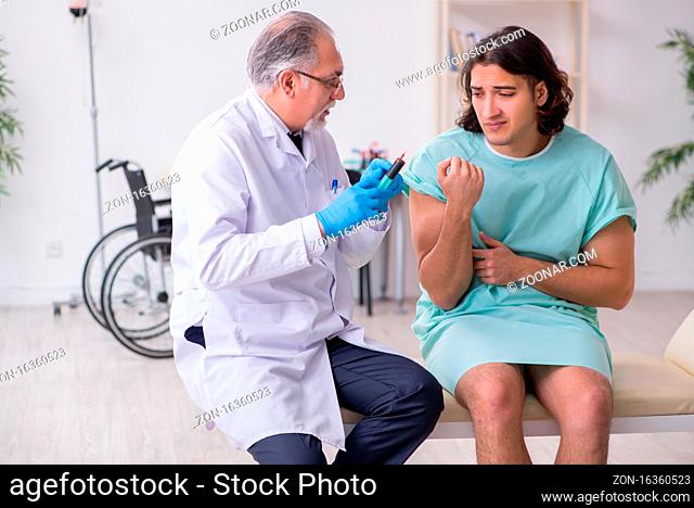 Young patient visiting experienced doctor
