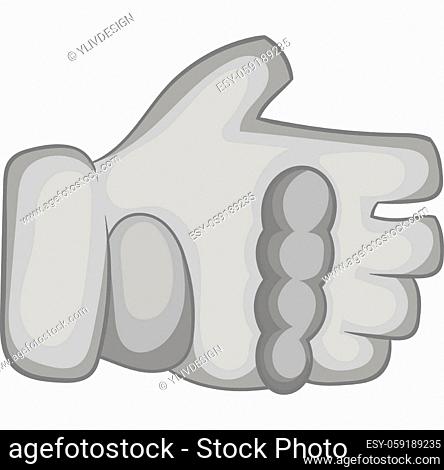 Paintball glove icon in black monochrome style on a white background vector illustration