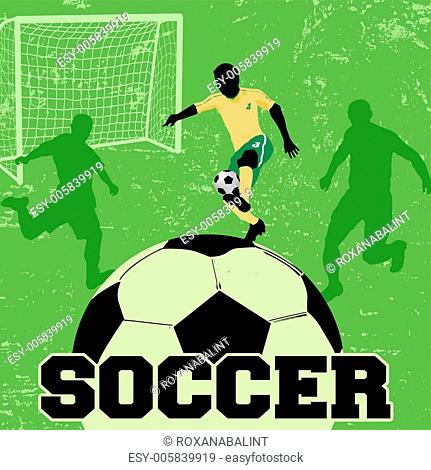 Soccer grunge poster