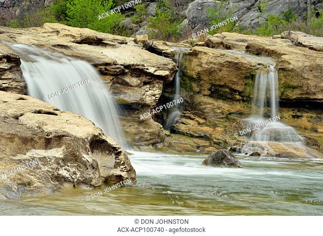Waterfalls on the Pedernales River, Pedernales Falls State Park, Texas, USA