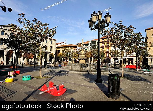 Main square, Orduña, Biscay, Basque Country, Spain
