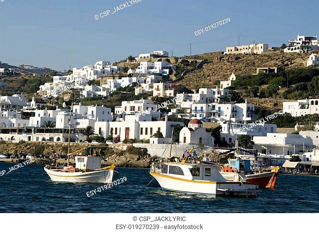 harbor in the greek islands