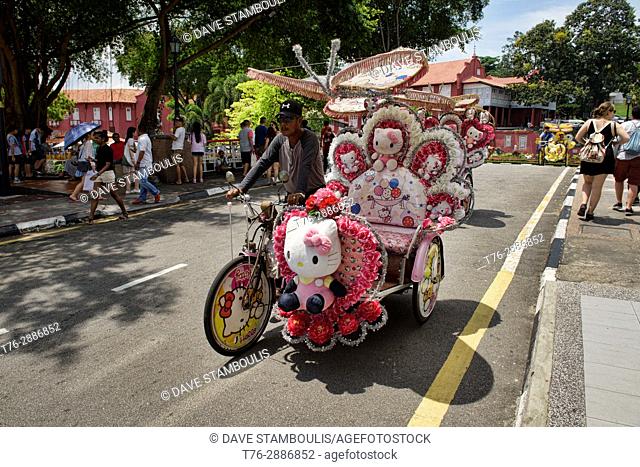 Rickshaw (trishaw) in UNESCO World Heritage Malacca, Malaysia