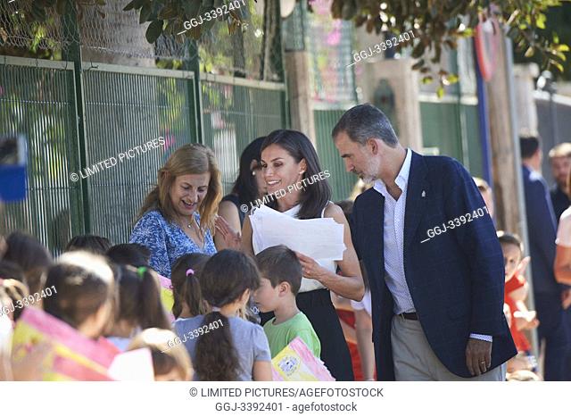 King Felipe VI of Spain, Queen Letizia of Spain visit Orihuela (Alicante) after the September floods on October 5, 2019, Spain