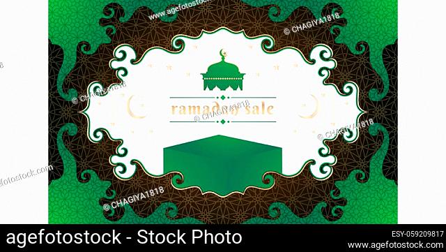 illustration of Ramadan Sale, eid mubarak, applicable for greeting cards, banner, sign, and label corporate