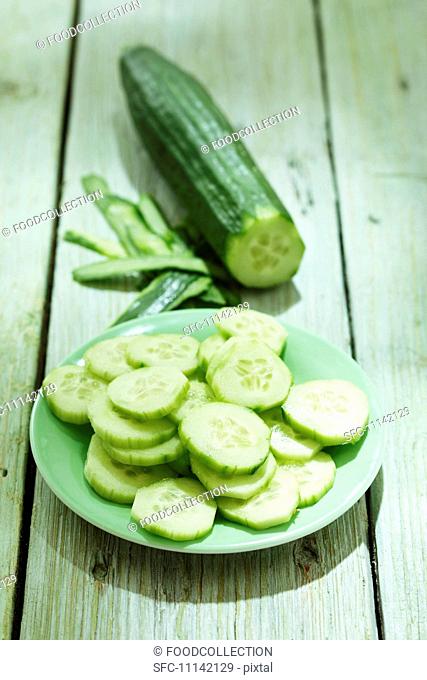 Cucumber, halved and sliced