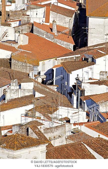 Terracotta Roofs of European Medieval Village