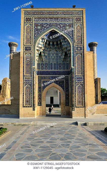 Gur Emir, Gur- Amir, Guri Amir mausoleum, grave of Timur, Temur, Tamerlane, Samarkand, Silk Road, Uzbekistan, Central Asia