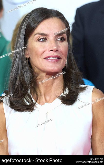 Queen Letizia of Spain attends Closing ceremony of the 14th Call for Social Projects ‘Euros from your paycheck’ at Fine Arts Circle on September 27