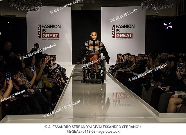 Stylist Sadie Clayton presents her Autumn / Winter Collection 2018 ' Reimagined Perception ' during the AltaRoma Fashion Week