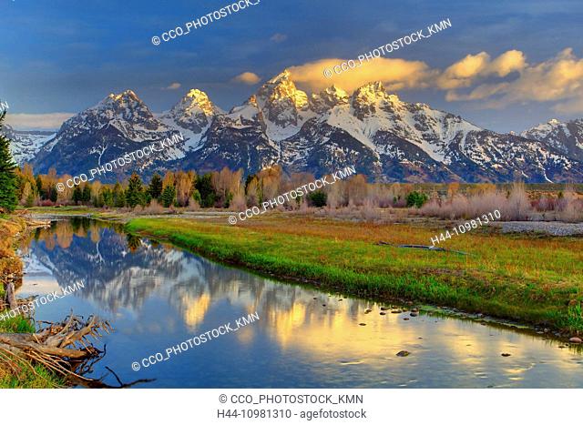 Rocky Mountains in autumn in Wyoming