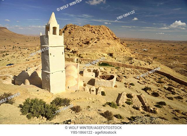 Mosque of the seven Sleepers at Chenini, Tataouine Province, Tunesia