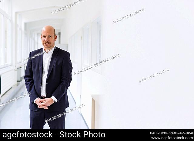 PRODUCTION - 07 March 2023, Baden-Württemberg, Schramberg: Hannes Steim, managing partner of Junghans, stands in one of the company's buildings