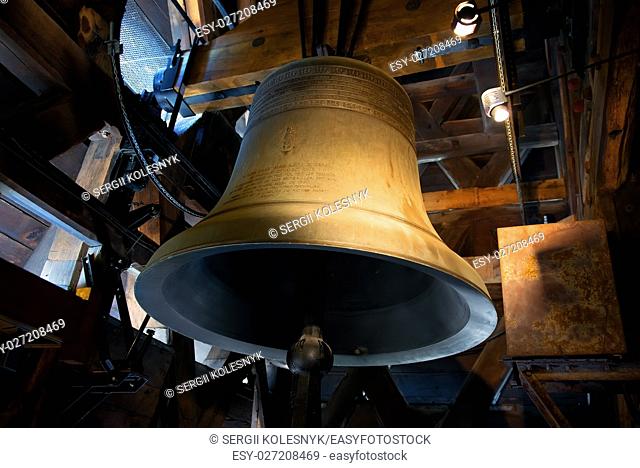 Huge bell Emmanuel of Notre Dame de Paris, France