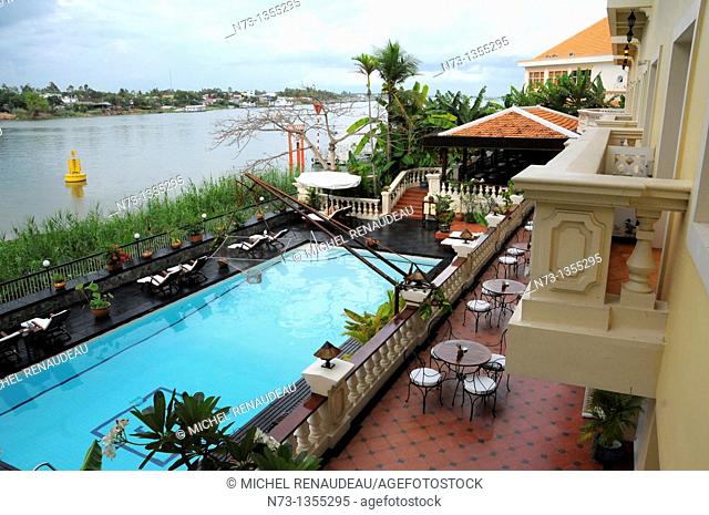 Vietnam, An Giang Province, Mekong Delta region, Chau Doc Hotel Victoria