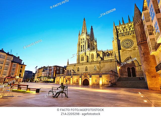 Cathedral of Saint Mary of Burgos, Sarmental facade. Castile and Leon. Spain