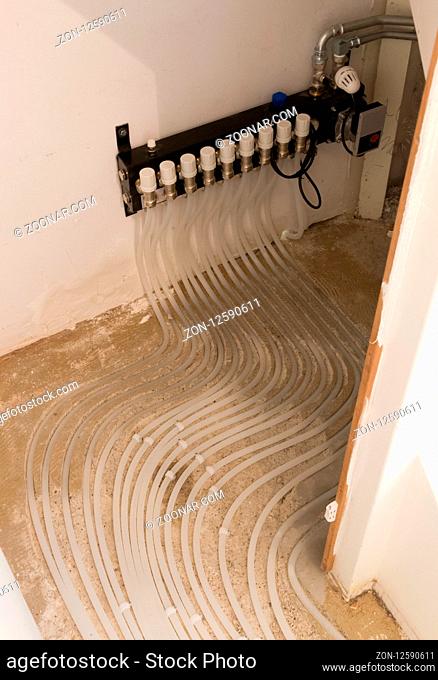 Heating control panel, installing underfloor heating in a dutch house