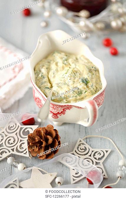 A herb and caper mayonnaise for Christmas roasts