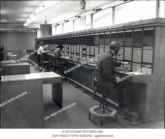 1954 - New headquarters for new Scotland yard, at Broadway, SWI; Photo Shows The PABX telephone exhange, which will cater for 280 exchange lines, about 1