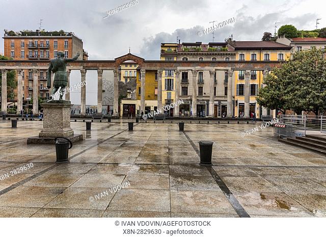 San Lorenzo columns, Milan, Lombardy, Italy