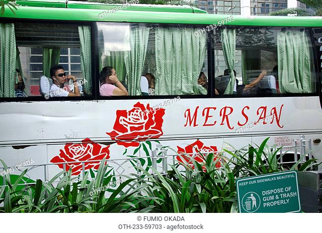 Public bus on Ayala Avenue, Makati, Philippines