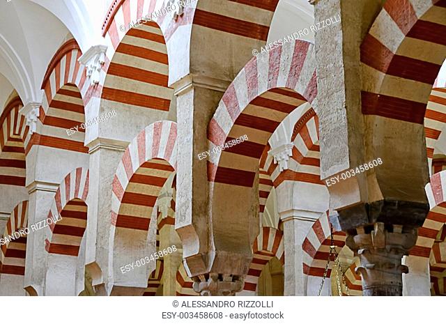 Inside the Mezquita of Cordoba, Spain