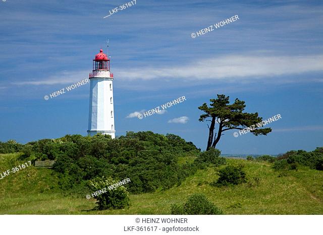 Lighthouse at Dornbusch, Hiddensee island, Baltic Sea, Mecklenburg-West Pomerania, Germany