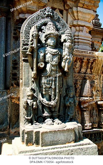 Statues in keshava temple complex , Somnathpur , Mysore , Karnataka , India
