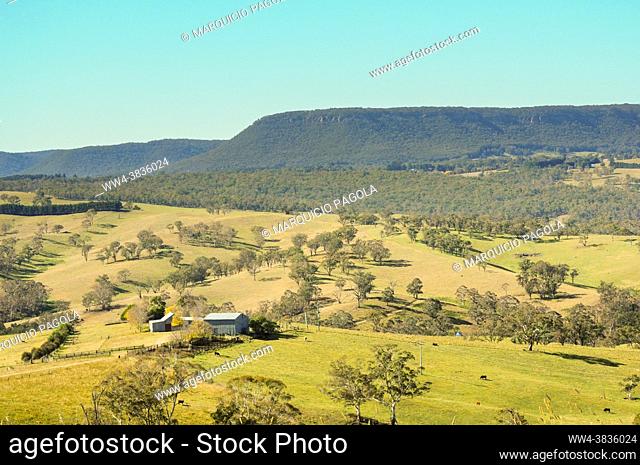 A small farm in the Australian countryside near the Blue Mountains, Australia