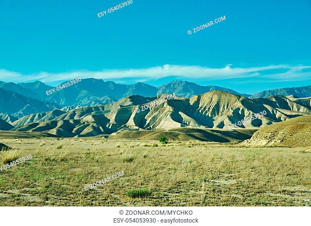 Mountain plateau district of Jalal-Abad Region in western Kyrgyzstan