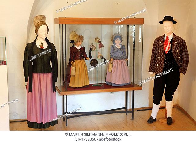 Wachauer Trachten, traditional costumes, Wachau Museum, Weissenkirchen, Wachau, Waldviertel, Forest Quarter, Lower Austria, Austria, Europe