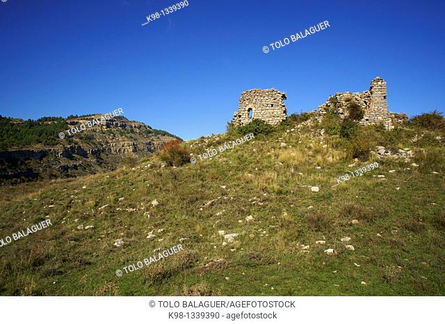 Toló Castle, XI century Rubies Montsec Lleida Pyrenees Mountains Catalonia Spain