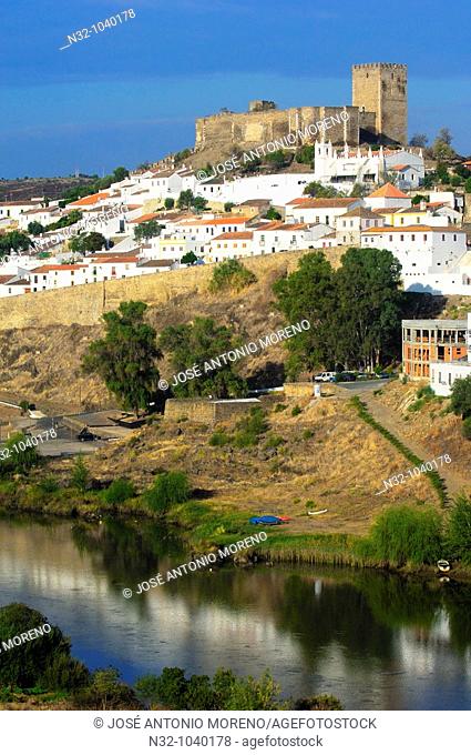 Mertola Castle and Guadiana River, Baixo Alentejo, Portugal