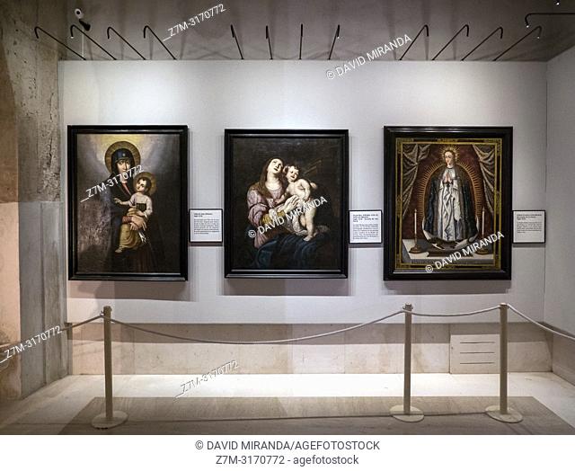 Paintings in the Chapter Room, now a museum. Monasterio de Santa María del Salvador. Cañas. La Rioja. Spain