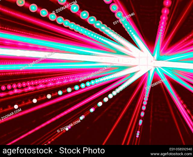 Abstract simple background - computer-generated image. Fractal art: unusual star with bubbles. Motion blur. Technology backdrop or graphic design element