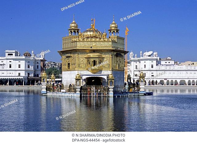 Golden temple holiest sikh shrine , Amritsar , Punjab , India