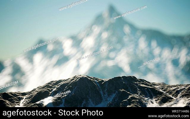 winter landscape in the Alps mountains