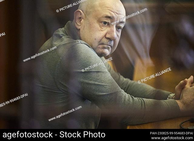 25 August 2023, Berlin: A 55-year-old Russian man must stand trial for an attempted arson attack on a Russian news agency in Berlin in Room 700 of the Moabit...