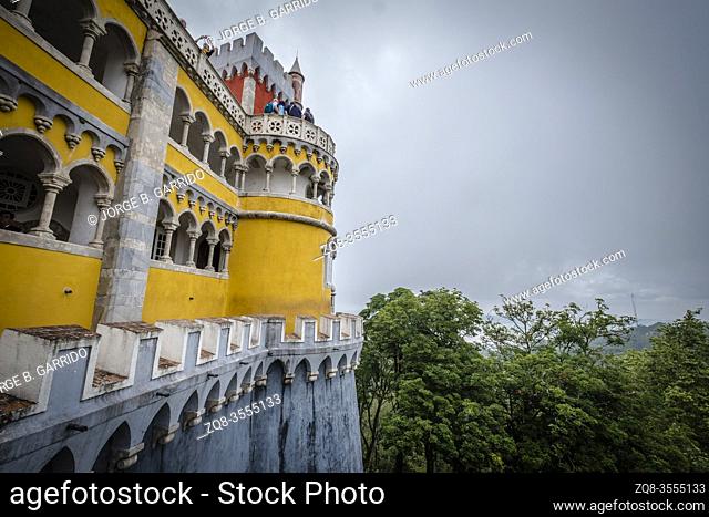 Most beautiful castles of Europe - Pena palace in Lisbon, Portugal