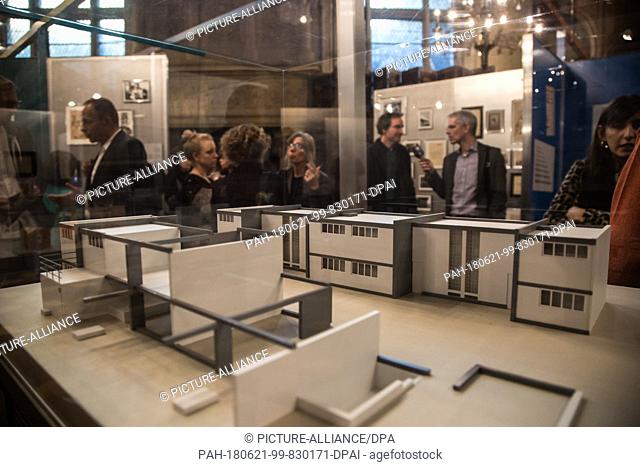 21 June 2018, Argentina, Buenos Aires: Picture of the exhibition ""Die ganze Welt ein Bauhaus"" ('The whole world a Bauhaus')