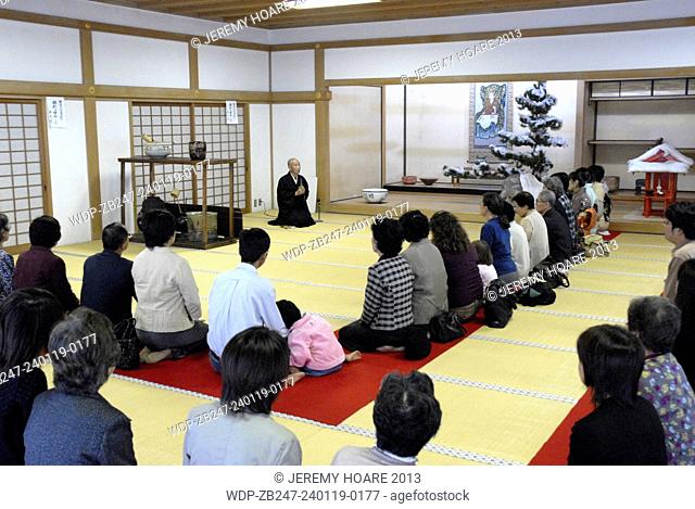Tea ceremony performance at Saidaiji Temple in Nara Japan